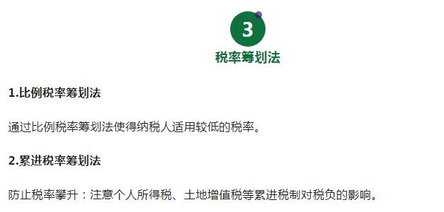 纳税筹划基本方法有哪些,近期表述