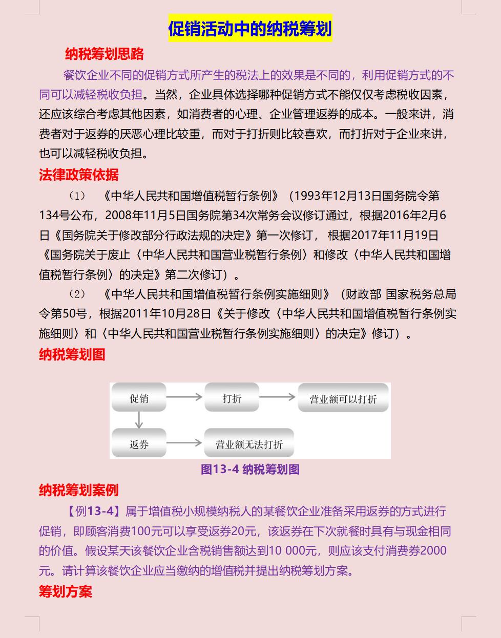 商场促销税收筹划思路,实时信息