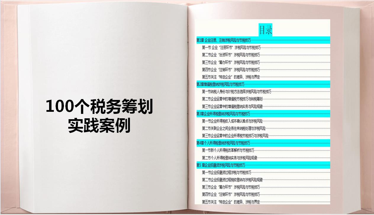 税务节税筹划案例分享,实时解释