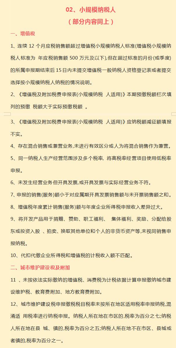 小规模企业所得税规避50种,本月认识