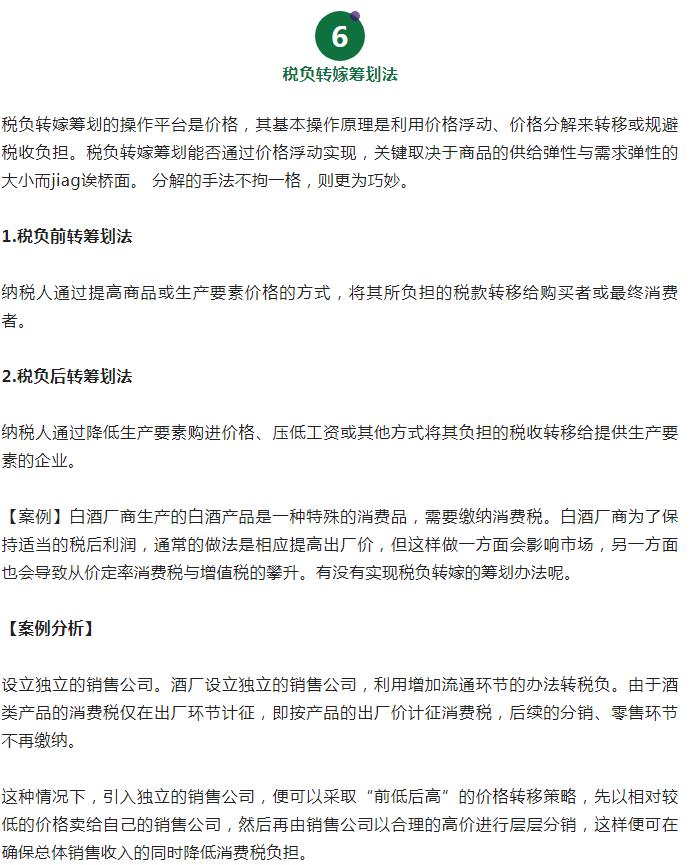 所有的税收筹划都是什么样的,本月研读