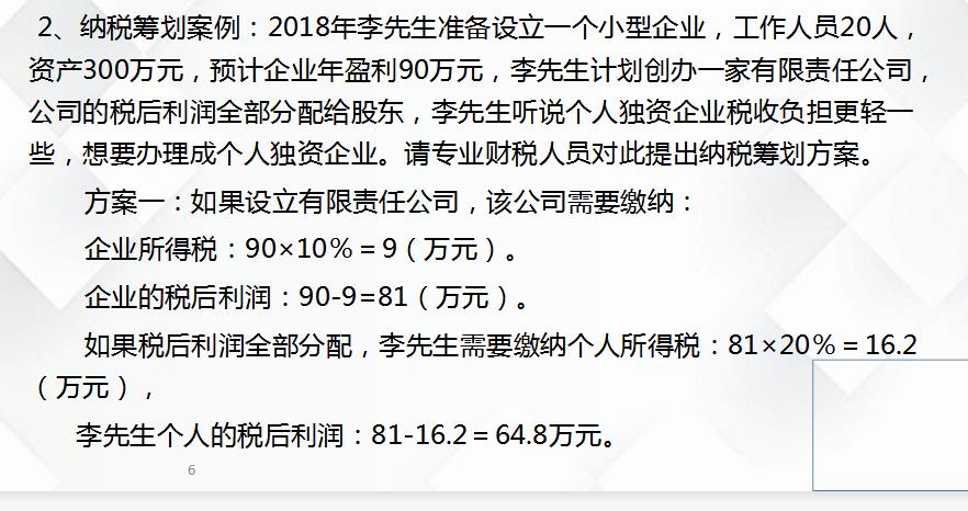 合理避税实例分析,今日解答