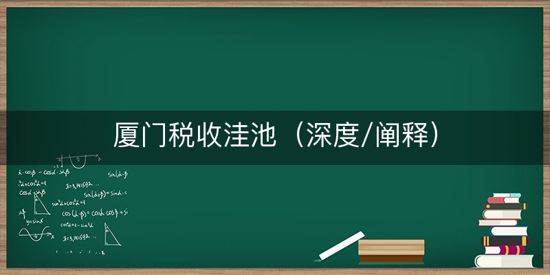厦门税收洼池（深度/阐释）