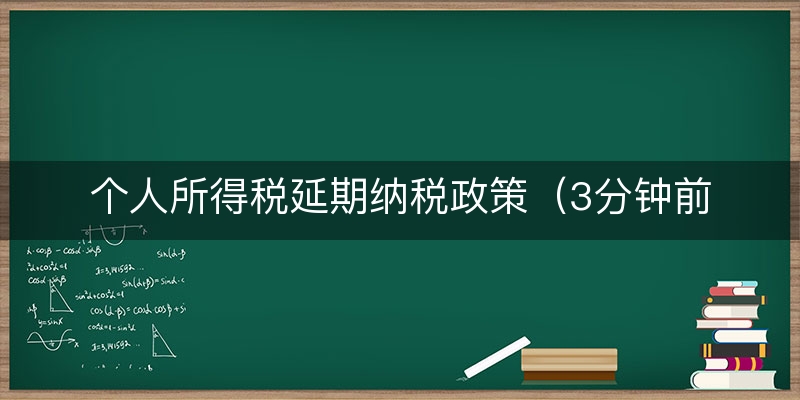个人所得税延期纳税政策（3分钟前更新）