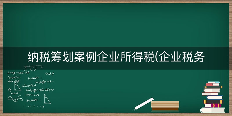 纳税筹划案例企业所得税(企业税务筹划最全案例)（老师/回复）