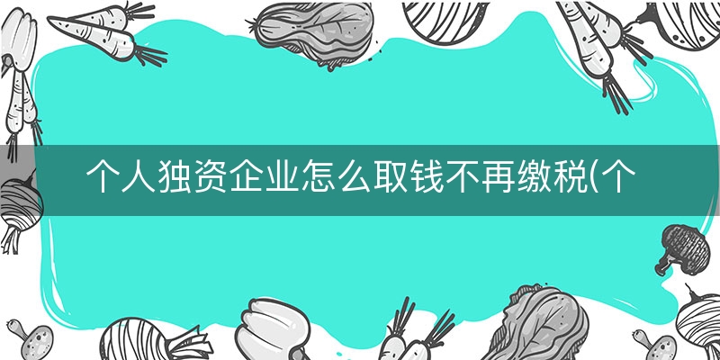 个人独资企业怎么取钱不再缴税(个人独资企业交多少税)（结合/分析）