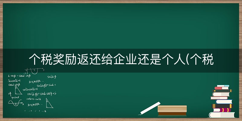 个税奖励返还给企业还是个人(个税返还发给财务人员)