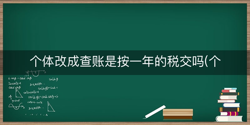 个体改成查账是按一年的税交吗(个体营业执照一年交多少税)