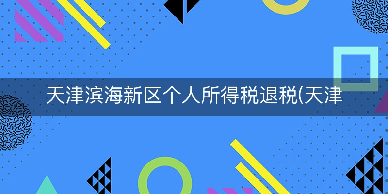 天津滨海新区个人所得税退税(天津买房退税标准)