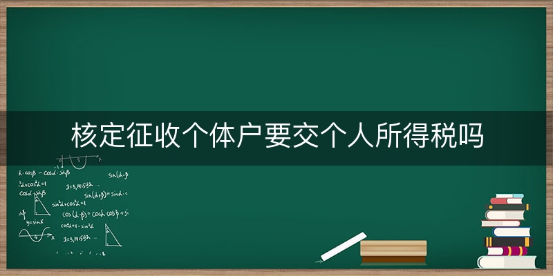 核定征收个体户要交个人所得税吗(个体户定额5万交多少税)