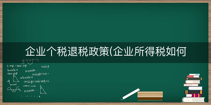 企业个税退税政策(企业所得税如何退税)