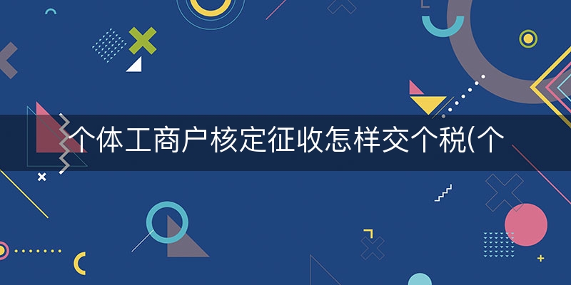 个体工商户核定征收怎样交个税(个体工商户个税免征额)