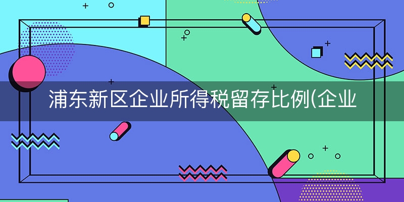 浦东新区企业所得税留存比例(企业所得税分成比例)