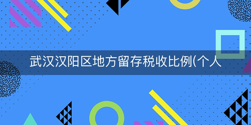 武汉汉阳区地方留存税收比例(个人所得税分配比例)