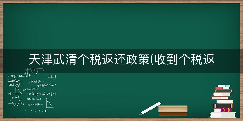 天津武清个税返还政策(收到个税返还账务处理)