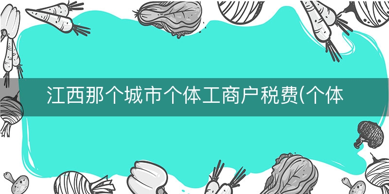 江西那个城市个体工商户税费(个体工商户定税标准)